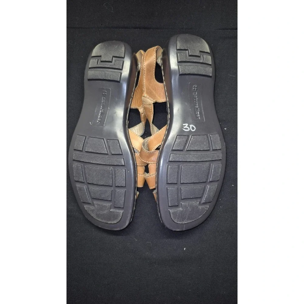 Naturalize Women's craft Tan Leather Strappy Comfort Sandals‎ sz. 10